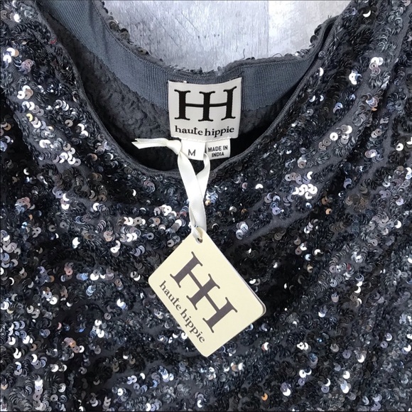 Haute Hippie Caviar Sequin Zebra Mini Medium New! - Picture 6 of 8